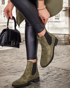 Royalfashion Damskie botki a'la sztyblety z eko-zamszu Ataras