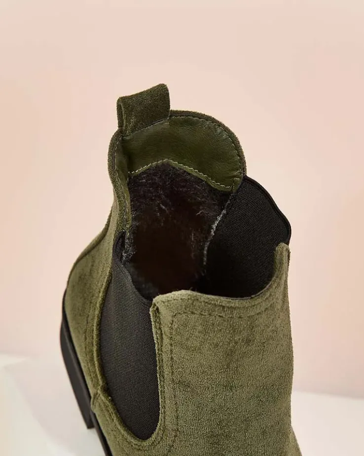 Royalfashion Damskie botki a'la sztyblety z eko-zamszu Ataras