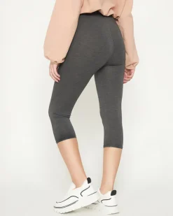 Royalfashion Damskie ciemnoszare legginsy o długości 3/4