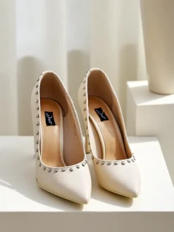 Royalfashion Damskie czółenka na szpilce z dżetami Koscalle