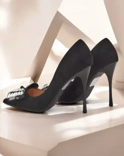 Royalfashion Damskie czółenka na szpilce z kokardką Cocarte