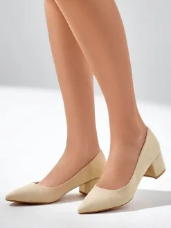 Royalfashion Damskie czółenka na niskim obcasie Bosanna