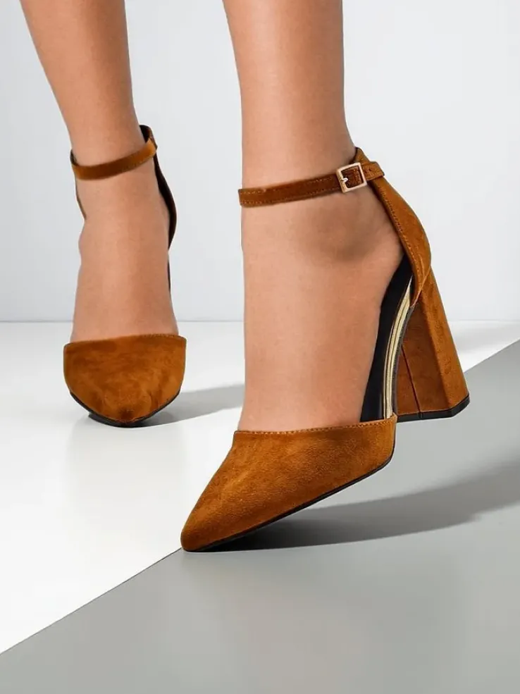 Royalfashion Damskie czółenka eko zamszowe Calde