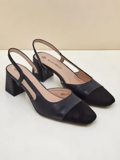 Royalfashion Damskie czółenka na niskim obcasie z ozdobnym noskiem Eleganzo