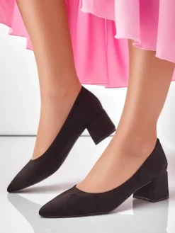 Royalfashion Damskie czółenka na niskim obcasie Agas