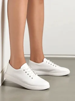 Royalfashion Damskie eko skórzane trampki Erenne