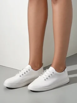 Royalfashion Damskie eko skórzane trampki Erenne