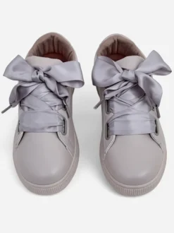 Royalfashion Damskie eko skórzane trampki z ozdobnymi sznurówkami Etti