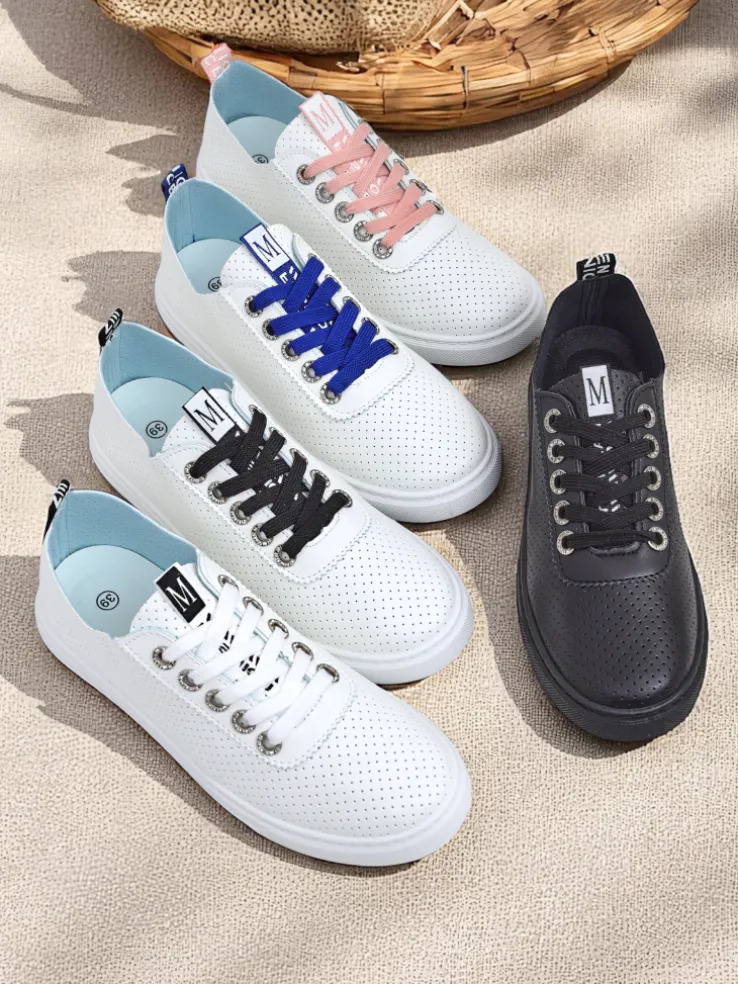 Royalfashion Damskie eko skórzane trampki Next Step