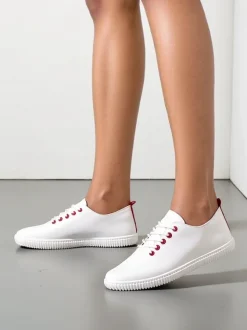 Royalfashion Damskie eko skórzane trampki Tonete