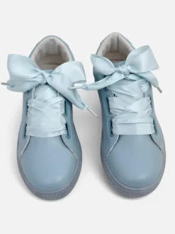 Royalfashion Damskie eko skórzane trampki z ozdobnymi sznurówkami Etti