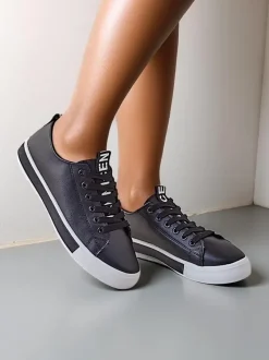 Royalfashion Damskie eko skórzane trampki Eccola