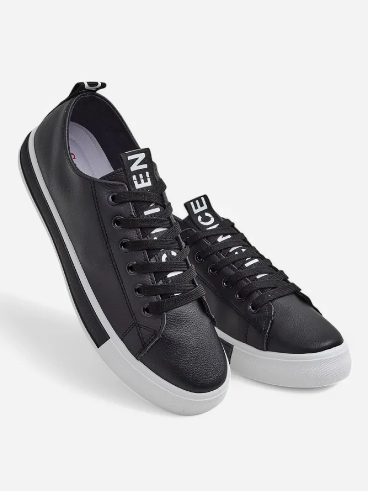 Royalfashion Damskie eko skórzane trampki Eccola