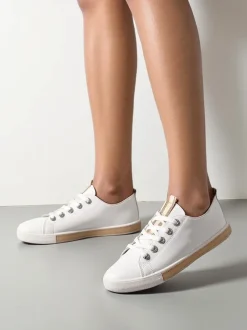 Royalfashion Damskie eko skórzane trampki Tarene