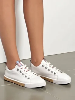 Royalfashion Damskie eko skórzane trampki Tarene