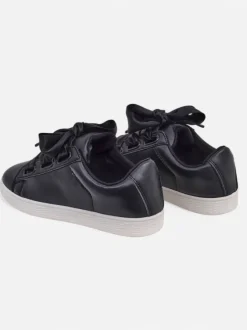 Royalfashion Damskie eko skórzane trampki z ozdobnymi sznurówkami Etti