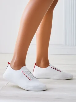 Royalfashion Damskie eko skórzane trampki Erenne