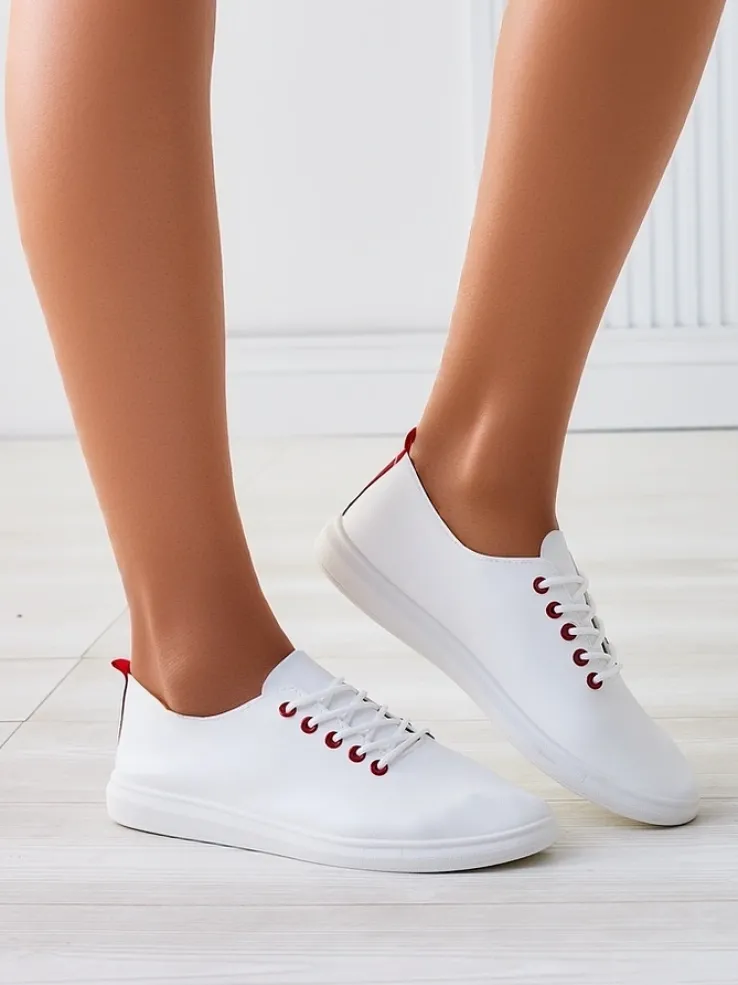 Royalfashion Damskie eko skórzane trampki Erenne