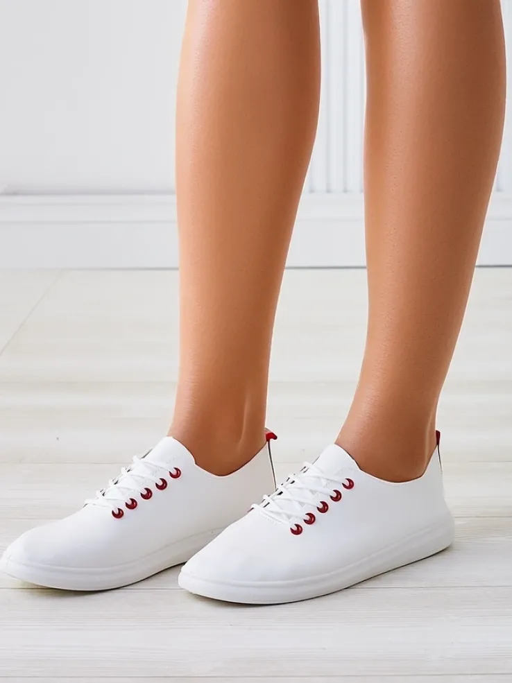 Royalfashion Damskie eko skórzane trampki Erenne