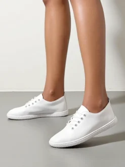 Royalfashion Damskie eko skórzane trampki Tonete