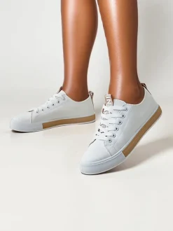 Royalfashion Damskie eko skórzane trampki Eccola