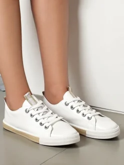 Royalfashion Damskie eko skórzane trampki Tarene