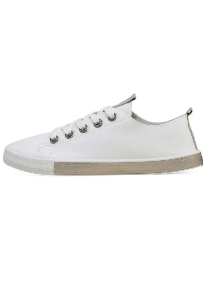 Royalfashion Damskie eko skórzane trampki Tarene