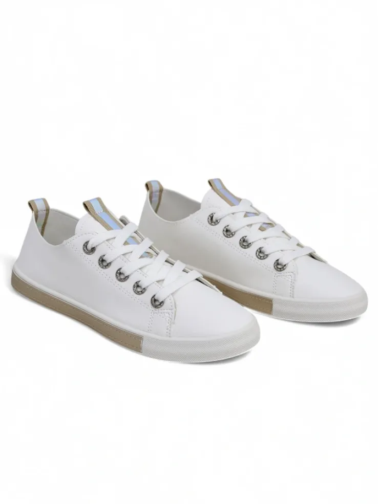 Royalfashion Damskie eko skórzane trampki Tarene