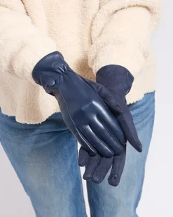 Royalfashion Damskie eko-skórzane rękawiczki