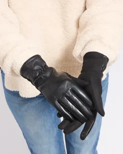 Royalfashion Damskie eko-skórzane rękawiczki