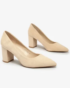 Royalfashion Damskie eko-zamszowe czółenka Apessta