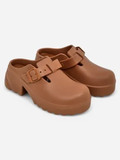 Royalfashion Damskie gumowe klapki na obcasie Voxones