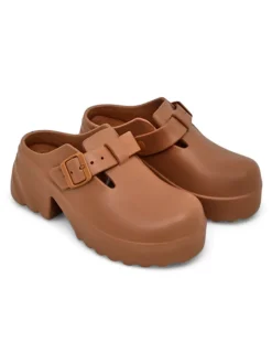 Royalfashion Damskie gumowe klapki na obcasie Voxones