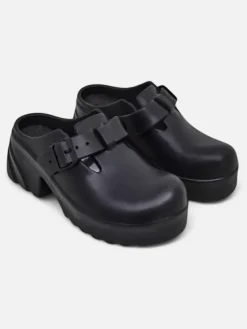 Royalfashion Damskie gumowe klapki na obcasie Voxones