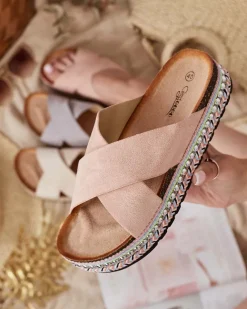 Royalfashion Damskie klapki na płaskiej podeszwie Tomlla