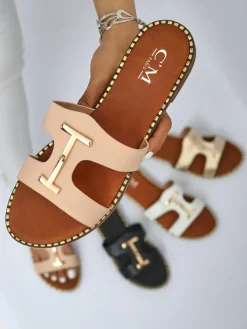 Royalfashion Damskie klapki na płaskiej podeszwie Maya Louise