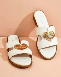 Royalfashion Damskie klapki na płaskiej podeszwie Olis