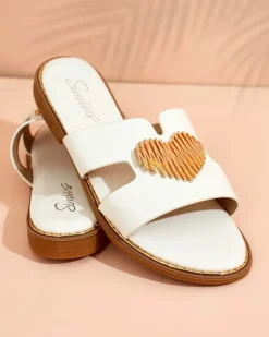 Royalfashion Damskie klapki na płaskiej podeszwie Olis