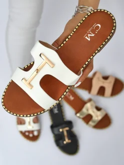 Royalfashion Damskie klapki na płaskiej podeszwie Maya Louise