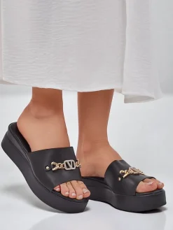 Royalfashion Damskie klapki na koturnie Dalimma