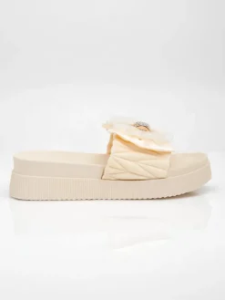 Royalfashion Damskie klapki na platformie z kokardką Sento Pace