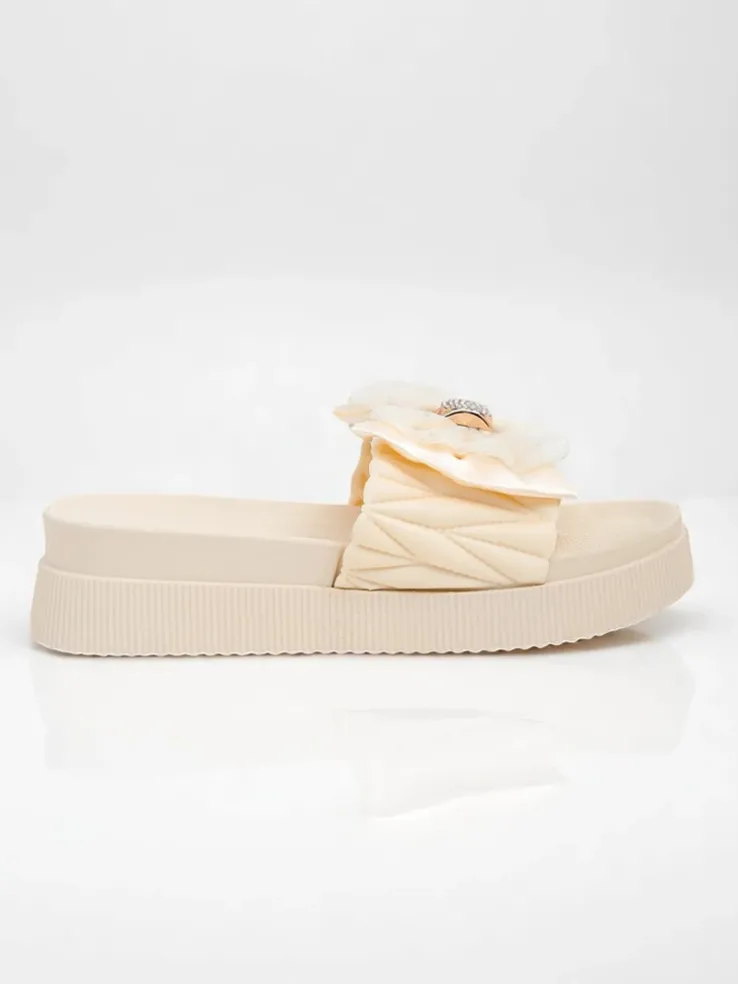 Royalfashion Damskie klapki na platformie z kokardką Sento Pace