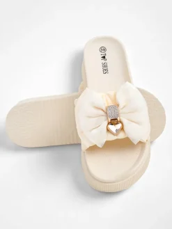 Royalfashion Damskie klapki na platformie z kokardką Sento Pace