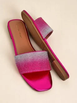 Royalfashion Damskie klapki z cyrkoniami ShinyGlow