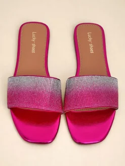 Royalfashion Damskie klapki z cyrkoniami ShinyGlow