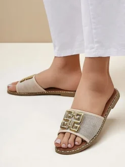 Royalfashion Damskie klapki na płaskiej podeszwie Rorole