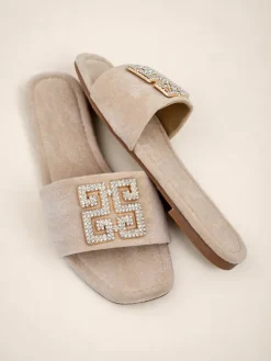 Royalfashion Damskie klapki na płaskiej podeszwie Zamila