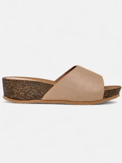 Royalfashion Damskie klapki na niskim koturnie Maderas