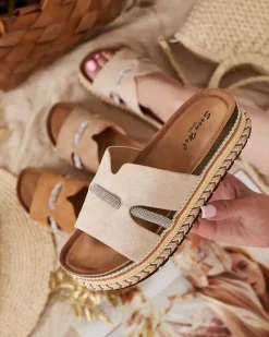 Royalfashion Damskie klapki z cyrkoniami Orolta