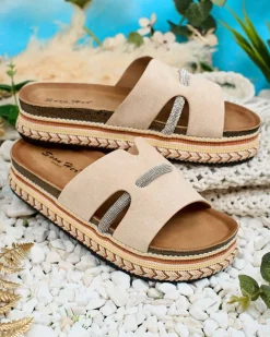 Royalfashion Damskie klapki z cyrkoniami Orolta